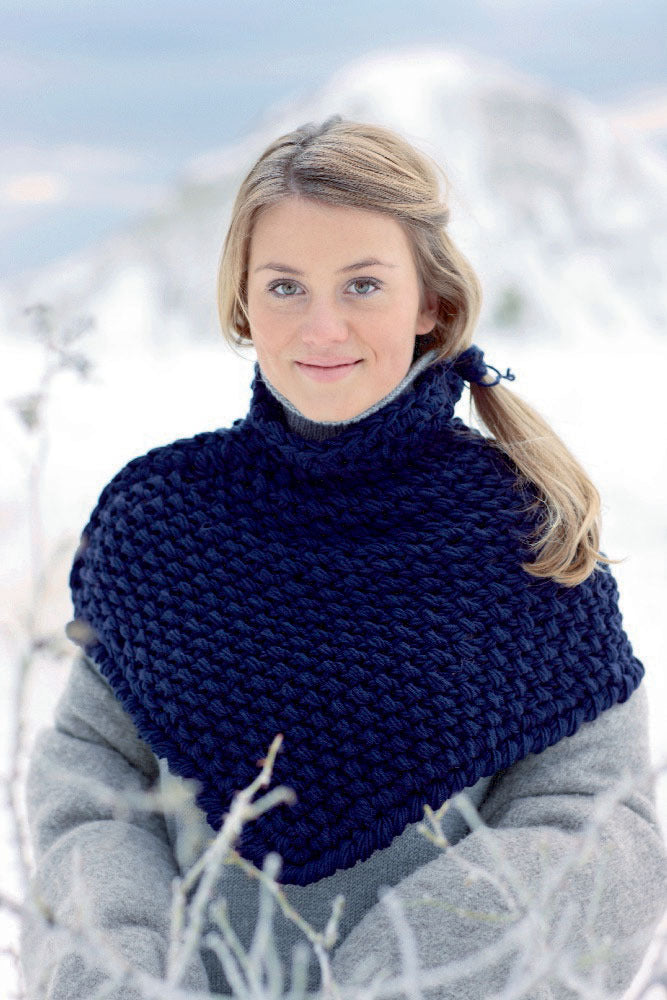 Schulterwärmer in Marine in Schachenmayr Merino Extrafine 85 - S7051 - Downloadable PDF