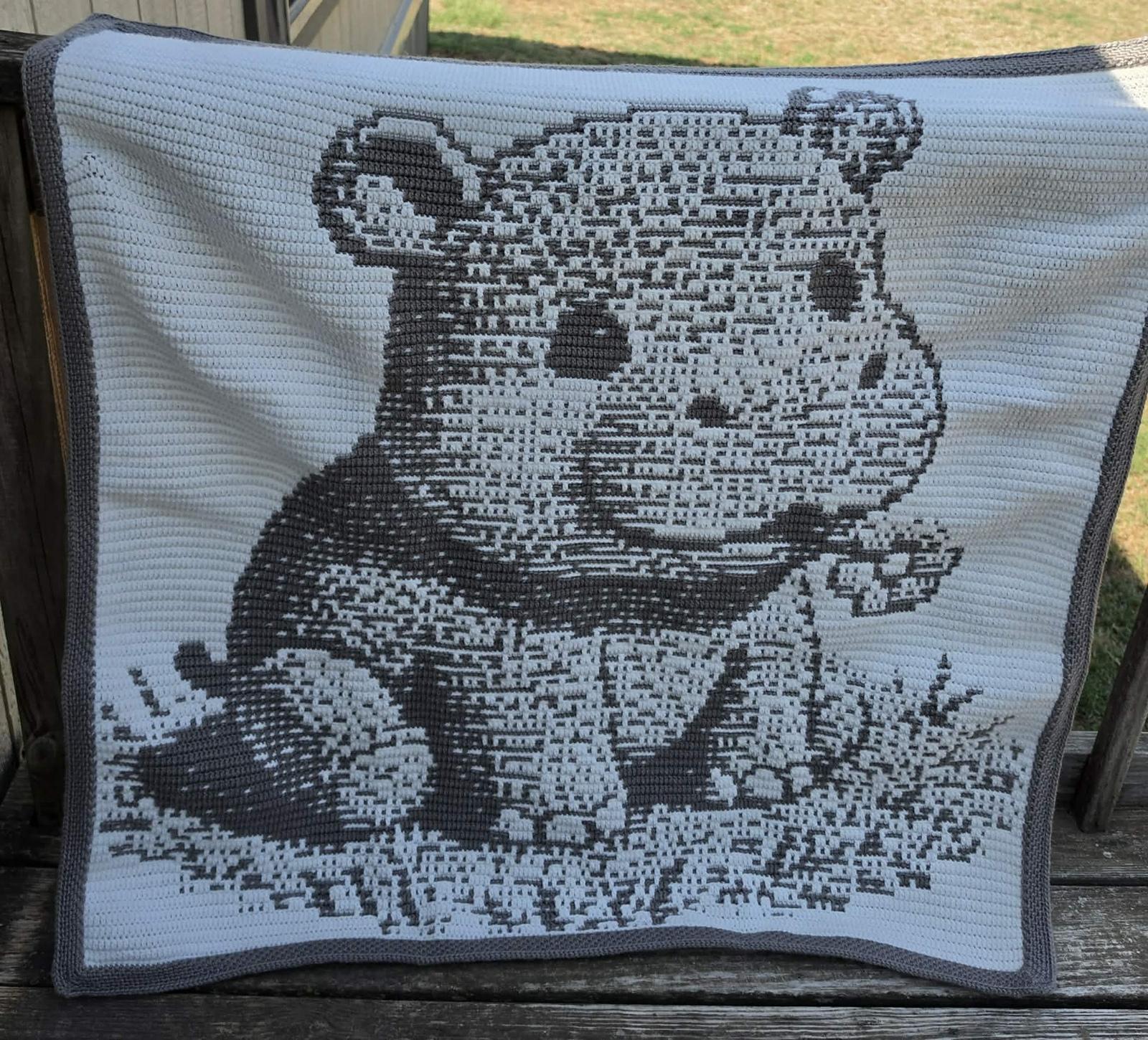 Mosaic  "BABY HIPPOPOTAMUS" baby crib
