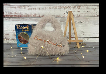 Fur Handbag Chocolate Orange Cover Knitting Pattern