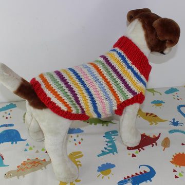 Dog Chunky Stripe Button Up Coat