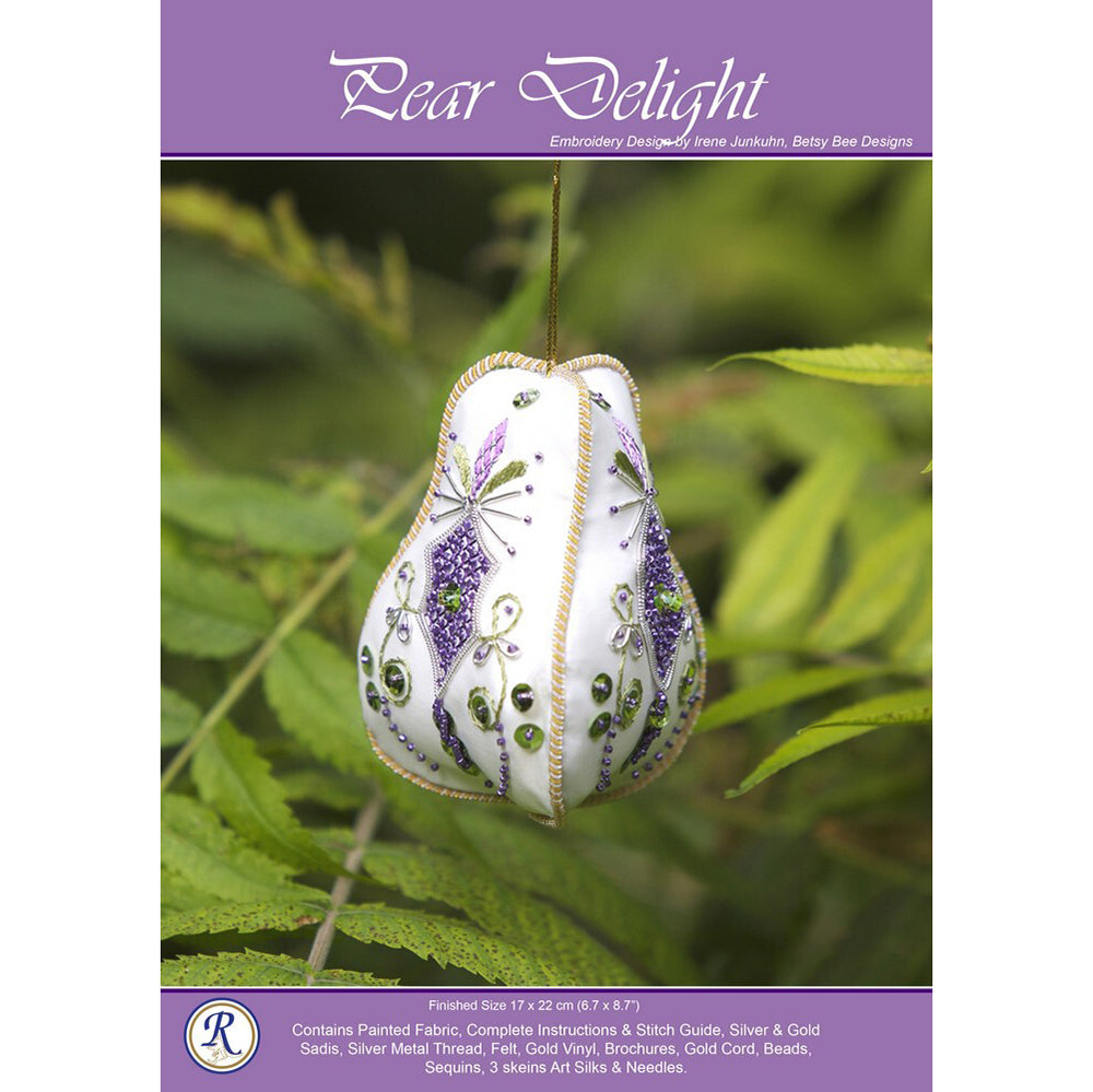 Rajmahal Pear Delight Embroidery Kit - 17 x 22cm