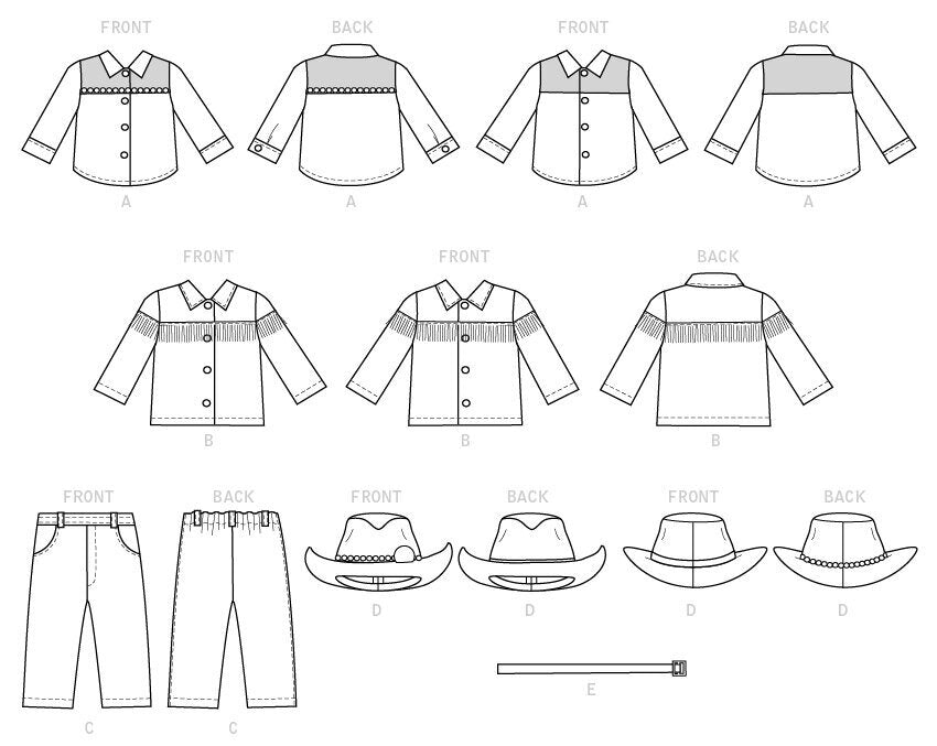 McCall's Clothes, Hat and Belt For 18 Doll M7883 - Sewing Pattern