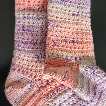 Lilac Lemonade Crochet Socks