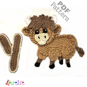 Crochet Animal Alphabet Y Yak pattern