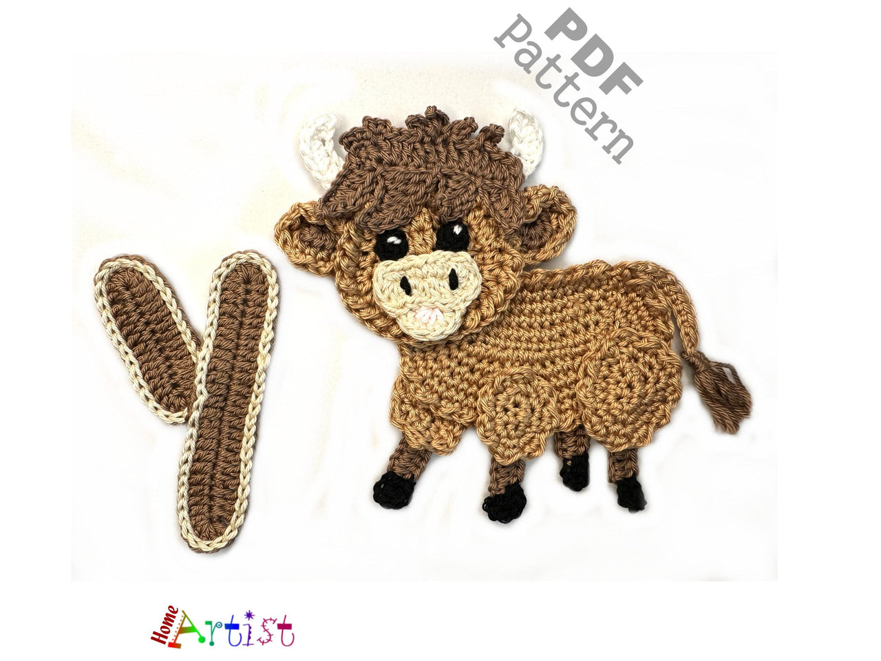 Crochet Animal Alphabet Y Yak pattern