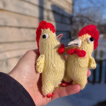 Funny rooster knitting pattern