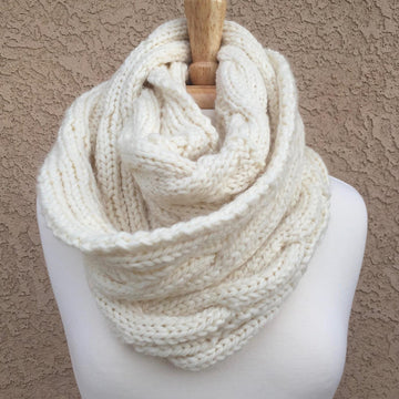Chunky Cable Infinity Scarf