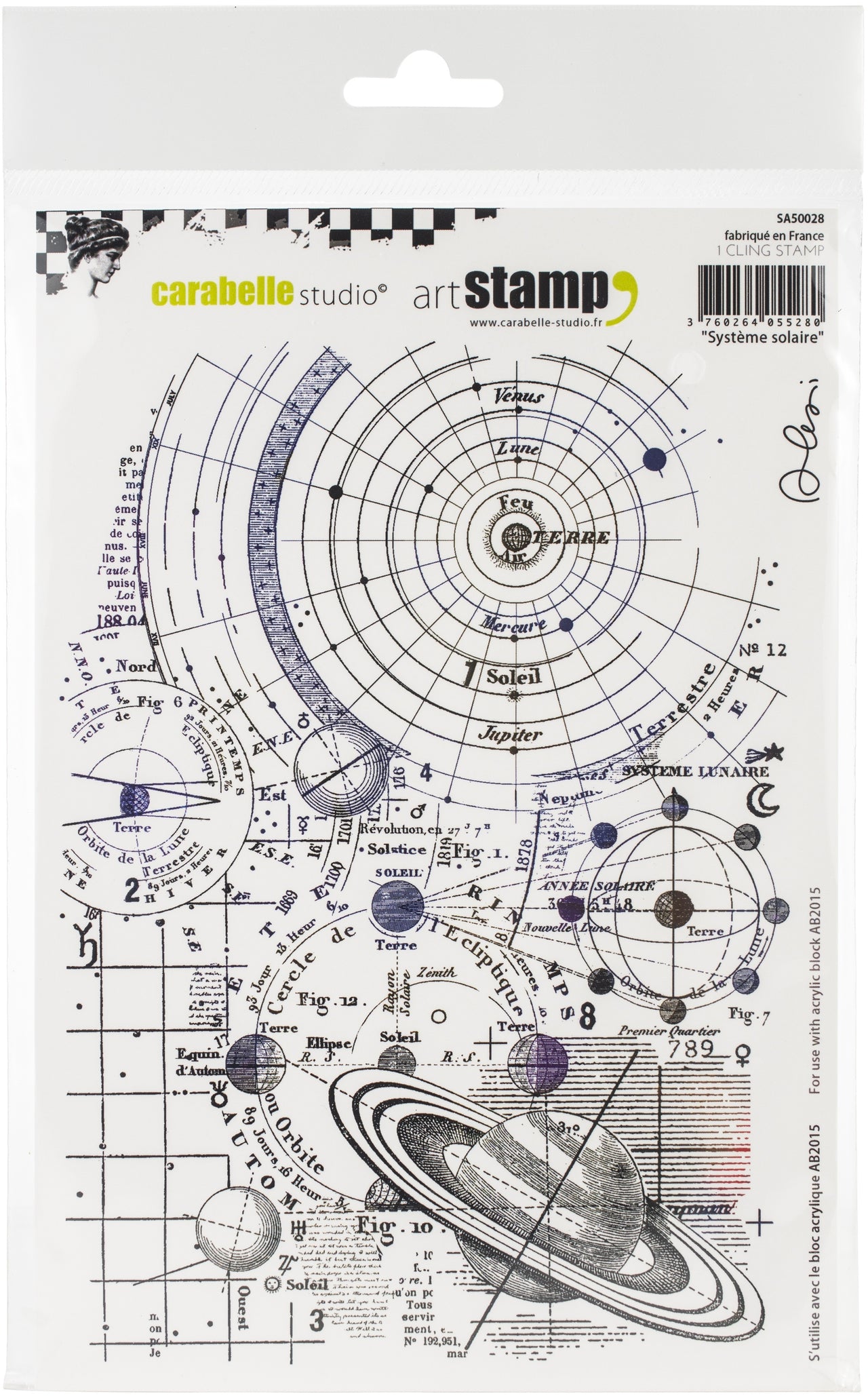 Carabelle Studio Cling Stamp A5 By Alexis - Solar System