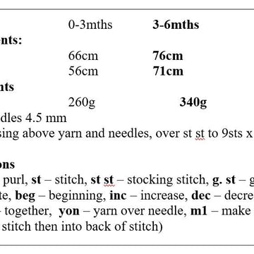 Knitted Pattern baby cocoon  #332