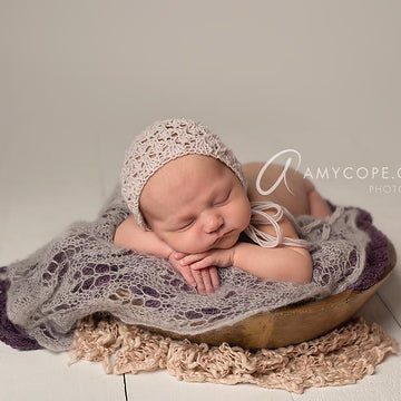 #105 Ella angora bonnet