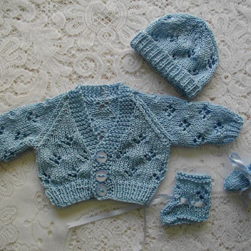 15. Premature Baby Lacy Cardigan Set
