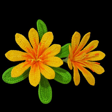 Crochet Lewisia Cotyledon flower