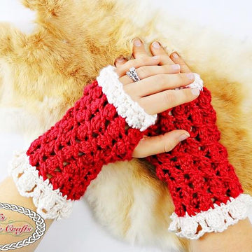 Lacy Silk Fingerless Gloves