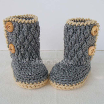 Two-Button Toddler Booties
