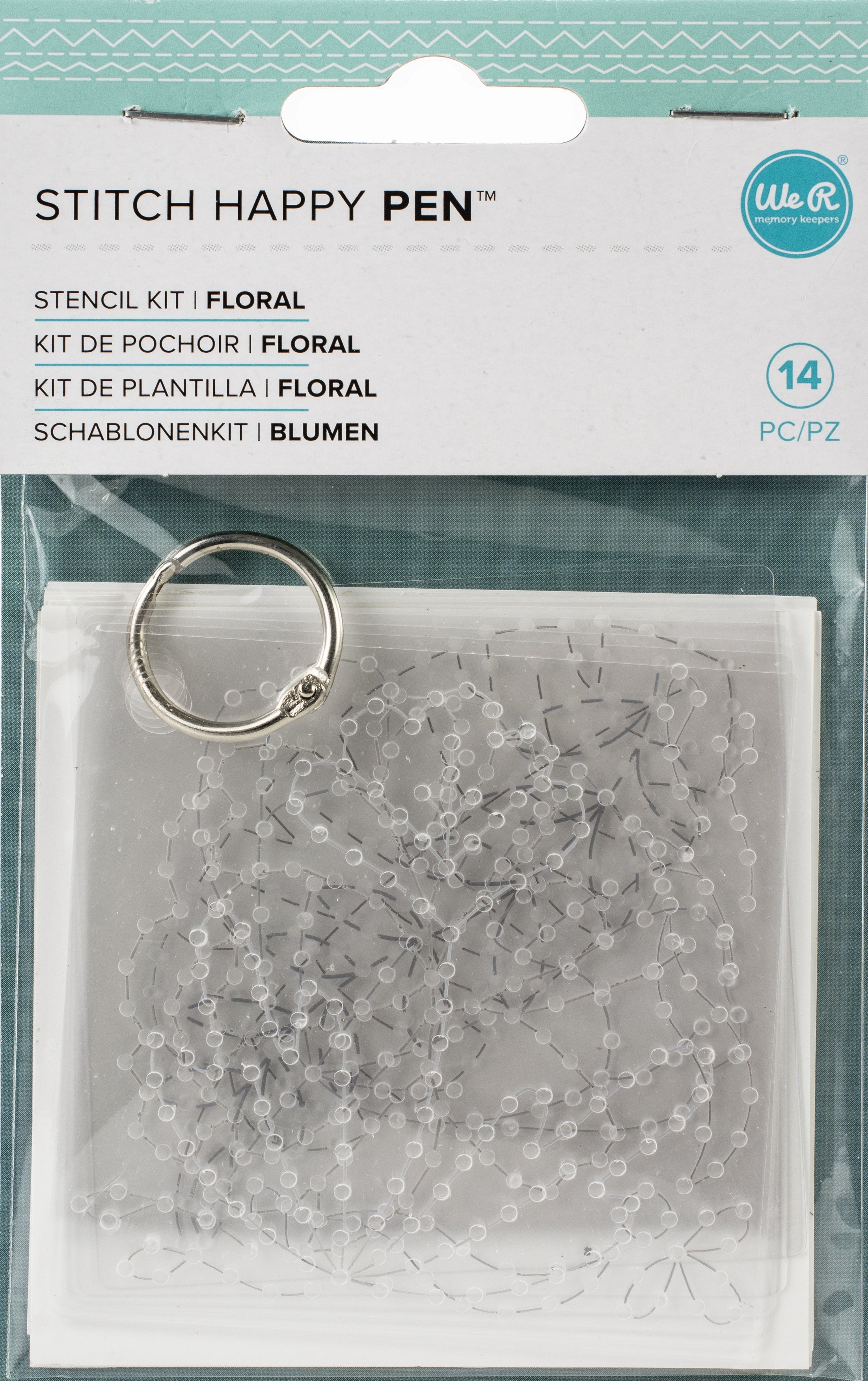We R Memory Keepers Stitch Happy Stencil Kit - Floral