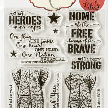 Colorado Craft Company Clear Stamps 4"X6" - Military Strong-Lovely Legs