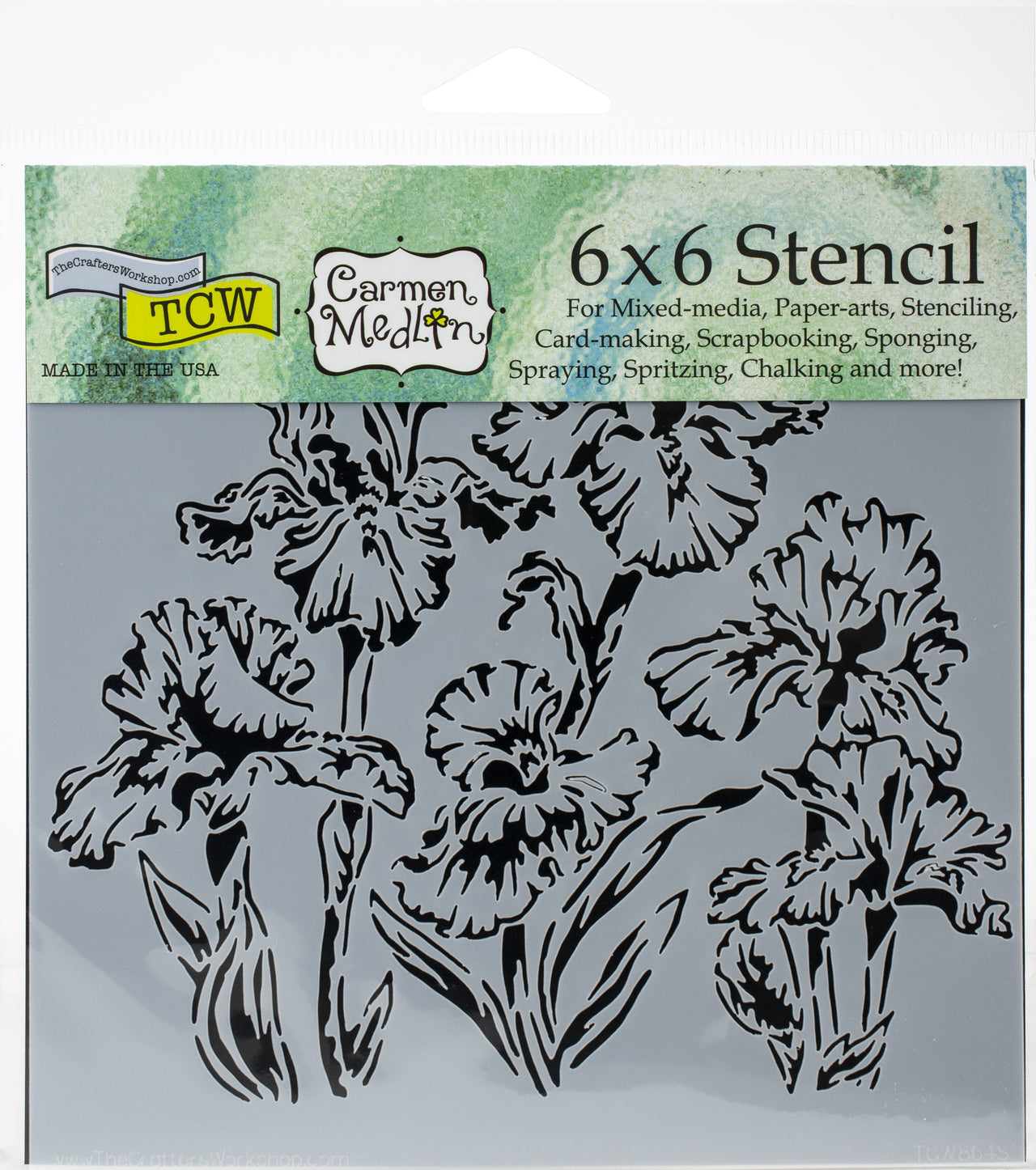 The Crafter's Workshop Crafter's Workshop Template 6"X6" - Irises