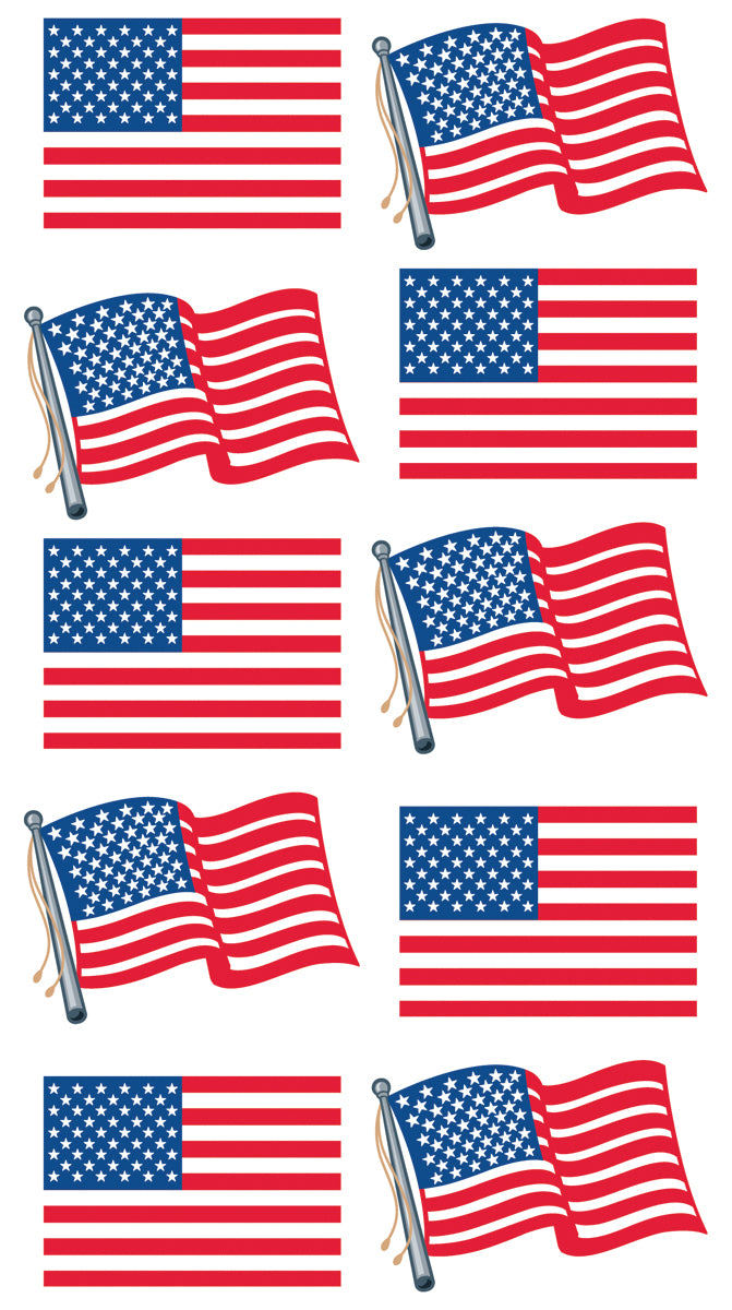 Sticko Stickers - Metallic Waving Flags