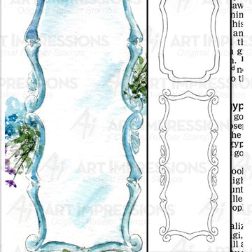 Art Impressions Bible Journaling Watercolor Rubber Stamps - Ornate Frames