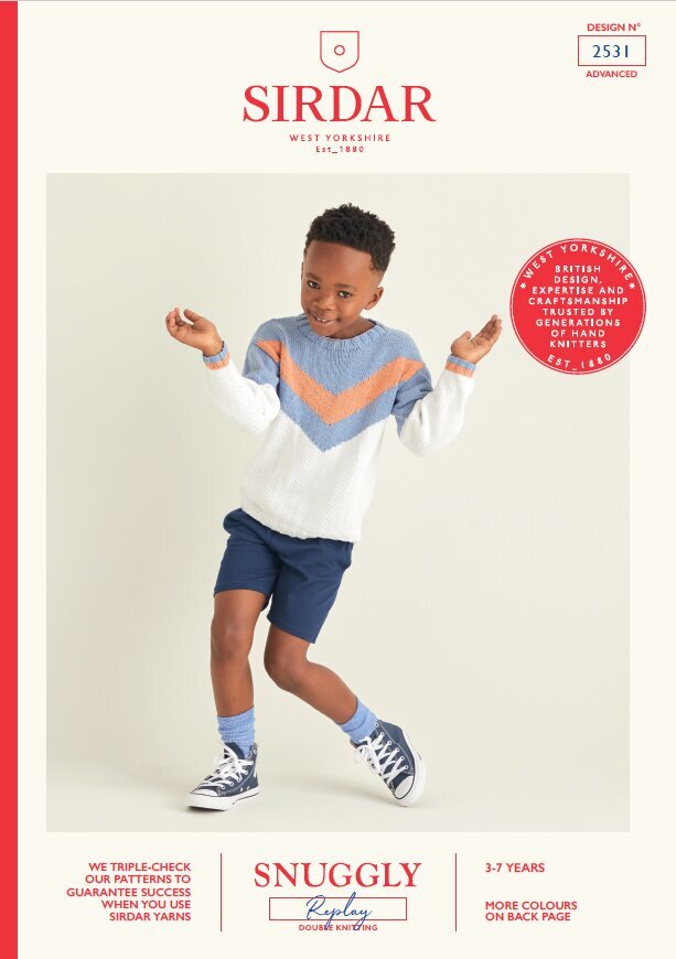 Children's Sweater in Sirdar Snuggly Replay DK - 2531 - Leaflet