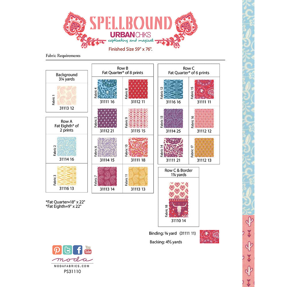 Moda Fabrics Spellbound Quilt - Downloadable PDF