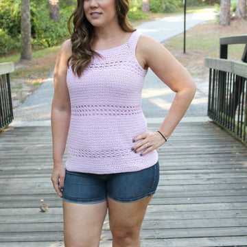 Blushing Eyelet Tank