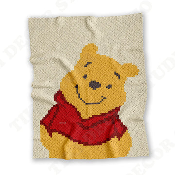 Winnie the Pooh Blanket Cartoon Bear Afghan Teddy and Friends Graphgan C2C Crochet Pattern