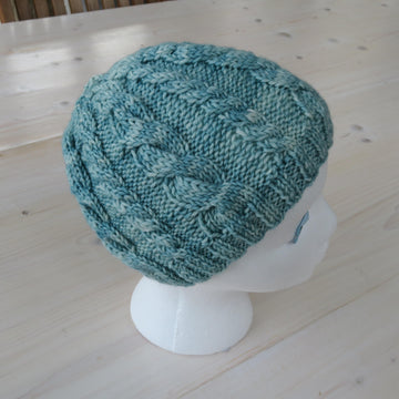 Double Cable Ponytail Hat