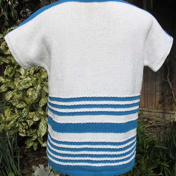 2 Tone Striped V Neck Sweater