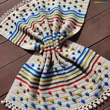 Reverse Spots & Stripes Blanket