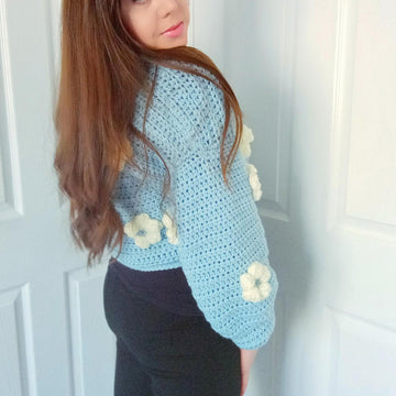 Crochet Bella Flower Cardigan Pattern