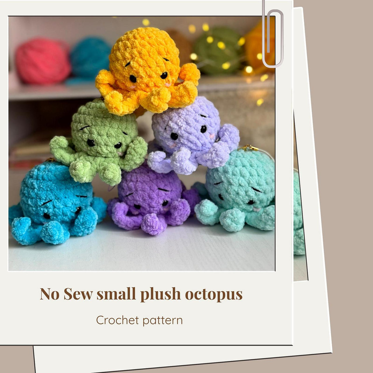 Small no sew plush octopus