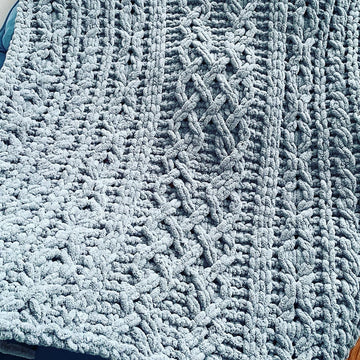 Celtic Tower Cable Blanket