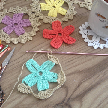 Crochet Star coasters - Pdf pattern-
