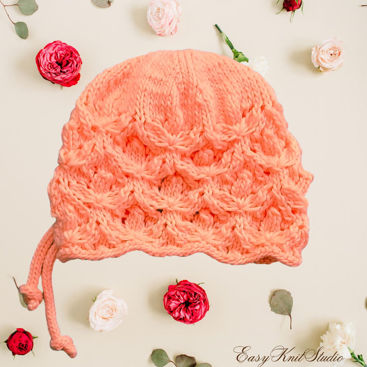 Heirloom Lace Baby Bonnet Knitting Pattern
