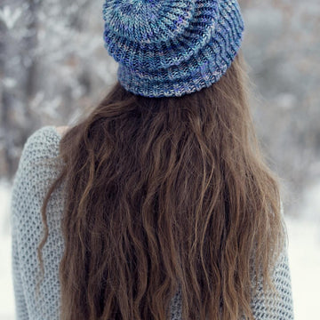 Blue Ribbed Beanie