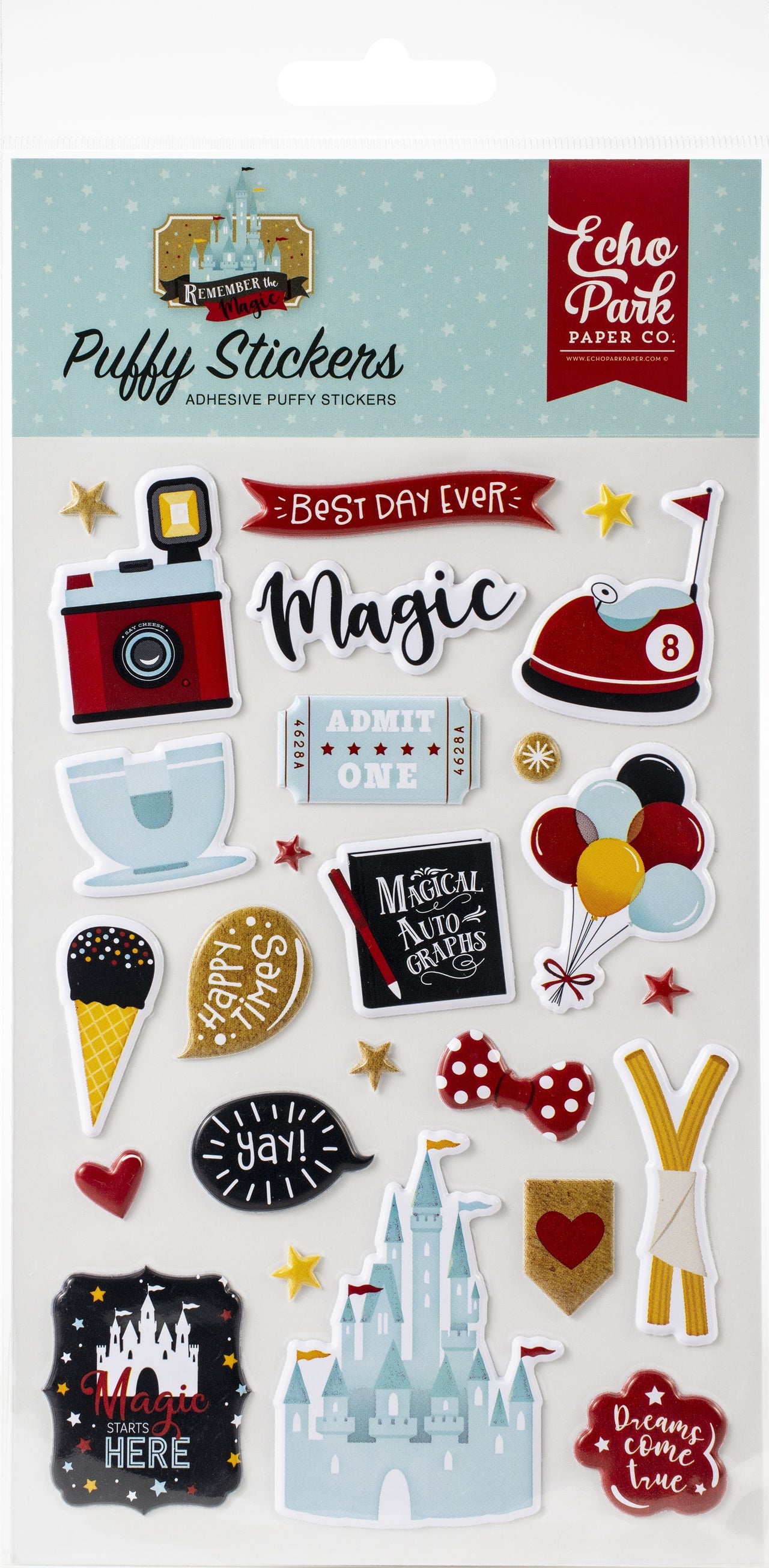 Echo Park Paper Remember The Magic Puffy Stickers - 618955