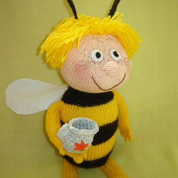 Toy Knitting Pattern -Knit Maya the Bee