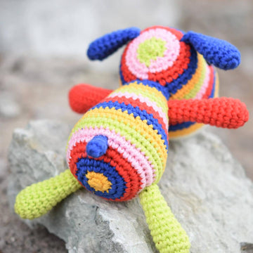 Stripy sock puppy