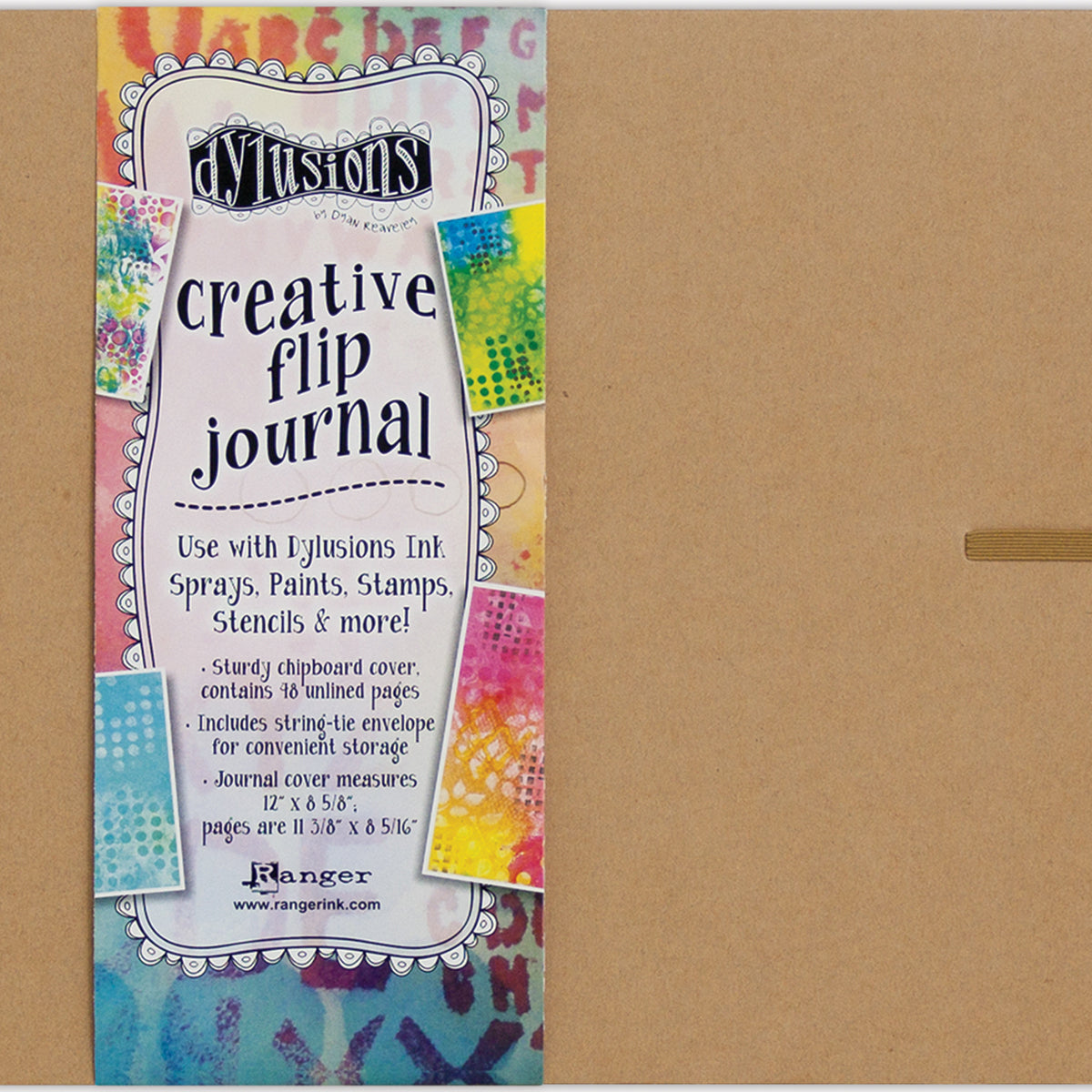 Ranger Dyan Reaveley's Dylusions Creative Flip Journal 12"X8.5" - Kraft