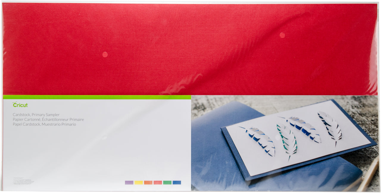 Cricut Cardstock Sampler 12"X24" - Primary-Assorted
