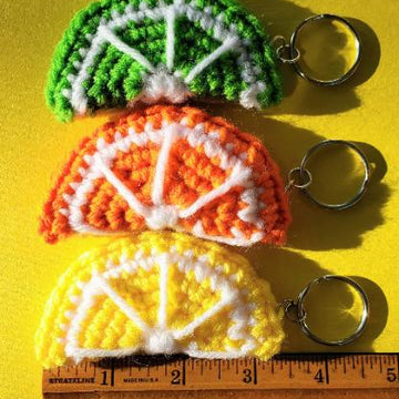 Crochet Fruit Slice Keychain Pattern