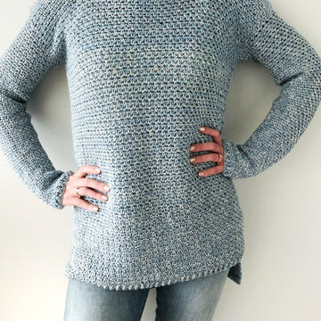 Oversized Crochet Sweater - Rose Dust Sweater