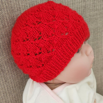 Molly - 4ply lace hat for baby