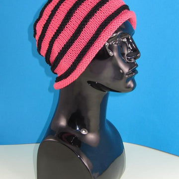Stripe Roll Brim Beanie