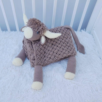 3in1 Highland Cow Folding Baby Blanket