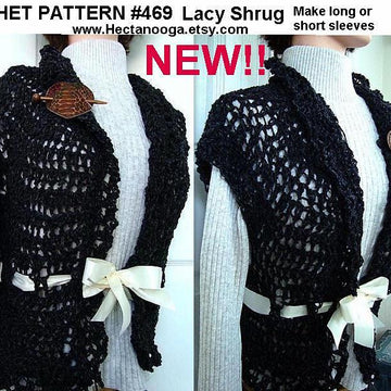 469 LACY SHRUG, age 12 to adult XL