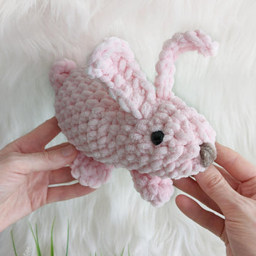 Crochet plush bunny pattern, amigurumi stuffed rabbit pattern