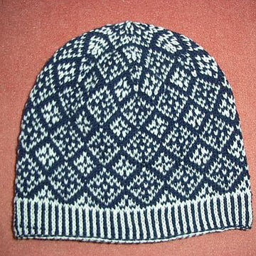 Snow argyle beanie