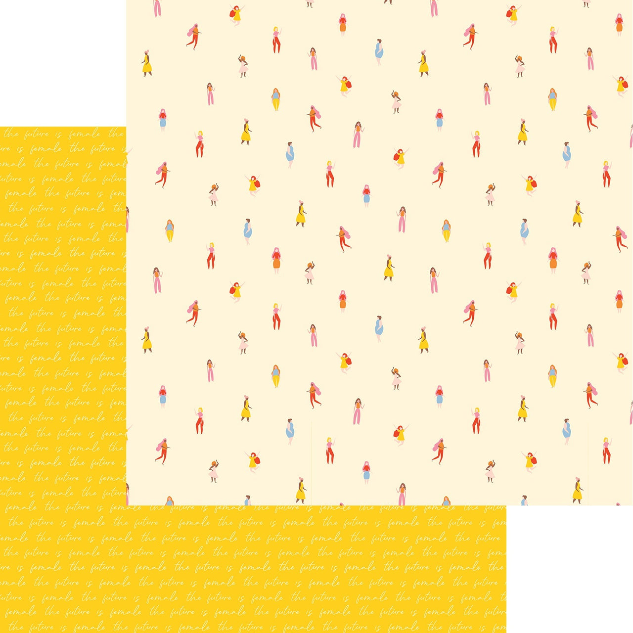 My Minds Eye One Of A Kind Double-Sided Cardstock 12"X12" 25/Pkg - The Future Is Female
